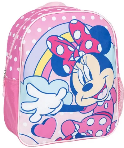 3D Ghiozdan de grădiniță Cerda Minnie - Roz cu puncte albe