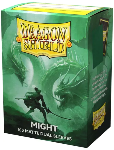 Protecții pentru cărți de joc Dragon Shield - Matte Dual Sleeves Standard Size, Might (100 buc.)