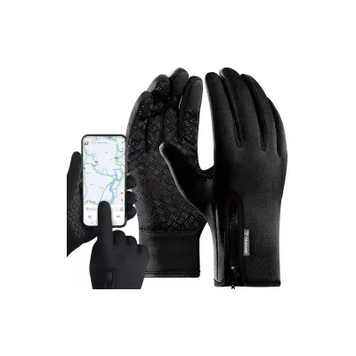 Manusi tactile XL, universale, material antialunecare, 22x10 cm, negru