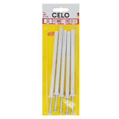 CELO Blister Nail plug NP 8-135 pre-assembled, SB countersunk plug cu countersunk surub (PZ3), zincat