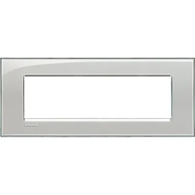 Rama ornament 7 module Bticino Living Light LNA4807KG, gri gheata