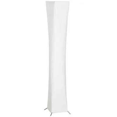 HOMCOM Lampă de Podea Modernă cu Întrerupător de Picior, din Oțel și Plastic, 25x25x129 cm, Alb și Argintiu | Aosom Romania