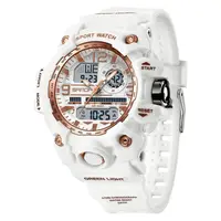 Ceas Copii Sanda 3353 Alb-Rose - Design Sport, Digital, Funcții Multiple, Rezistent la Apă 5ATM