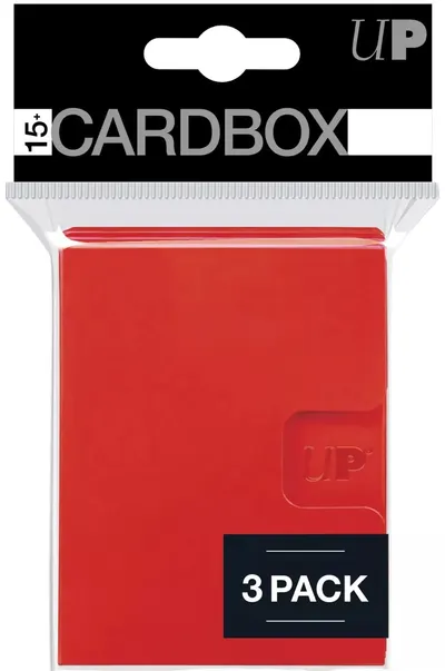 Cutie pentru cărți Ultra Pro - Card Box 3-pack, Red (15+ buc.)