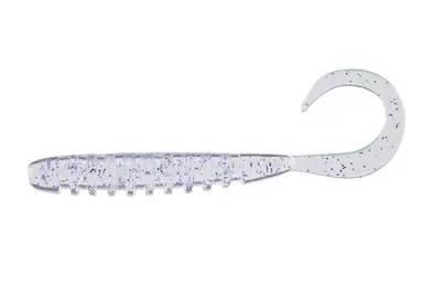 Vierme Jackall Tide Curly 2 Inch Clear Prism Neon 8 Buc / Plic