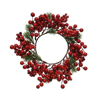 Coronita artificiala - Foam Berry Wreath Pine Green, 28 cm