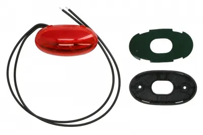 Lumina delimitare stanga dreapta, forma: oval, portocaliu rosu alb, LED, inaltime 75mm; latime 39,5mm; adancime 31mm lungime cablu 380mm, fara prindere, 12 24V (IP6K9K)