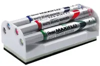 Set markere Pentel Board Maxfilo - 4.0 mm, 4 bucati + burete