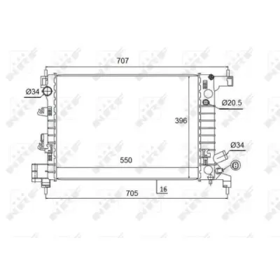 Radiator, racire motor NRF 58504