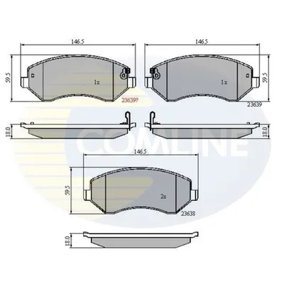 Set placute frana, frana disc COMLINE CBP31162