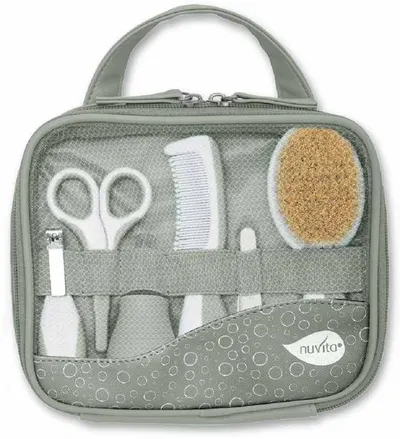 Set de igienă pentru bebeluși cu accesorii Nuvita - Sage Green