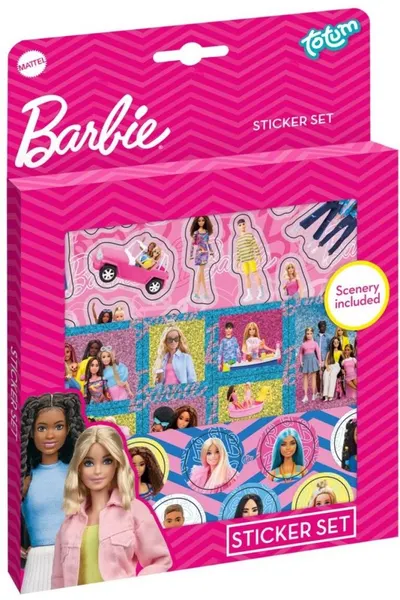 Set de autocolante Totum - Barbie, 4 piese