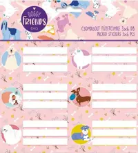 Etichete pentru elevi Ars Una - Doggy Friends, 18 buc.