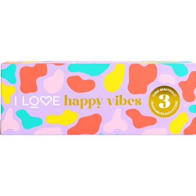 I Love Special Moments Happy Vibes bombă de baie parfum Mango, Grapefruit, Peach 3x150 g