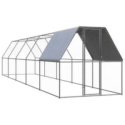 Gossi cotet de exterior pentru pasari, 2x10x2 m, otel zincat