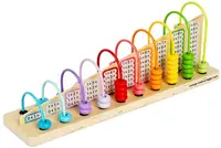 Abac de numărat din lemn Bigjigs - Curcubeu