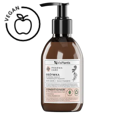Balsam Pharma Care pentru par subtire si lipsit de volum cu Ginseng si Niacinamide, Green Pharmacy | 300 ml