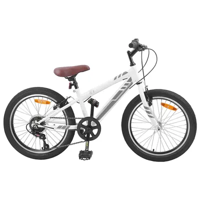vidaXL Bicicletă Montană 20 Inci 6-Viteză pentru 5-8 ani Alb