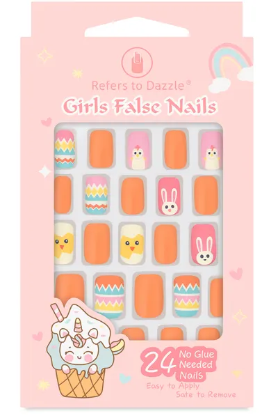 Set 24 Unghii False Press On Easter CM86