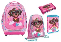 Set școlar S. Cool Sweet Dog - Rucsac, penar, geantă sport și portofel