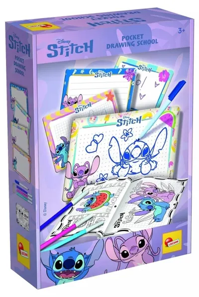 Set creativ Lisciani - Stitch, cu cartonașe ștergătoare