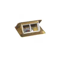 Doza pardoseala tip POP-UP - 4 module - brushed brass