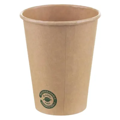 Pahare din Carton, 360 ml, Biodegradabile, Kraft, 80 Bucati