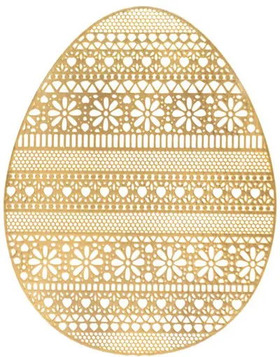 Suport pentru farfurie Morello - Gold Flower, 39 х 31 cm