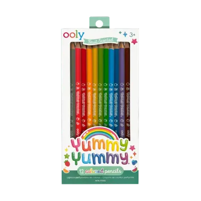 Creioane colorate parfumate - Yummy Yummy, set de 12