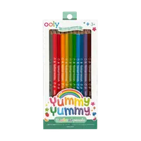 Creioane colorate parfumate - Yummy Yummy, set de 12