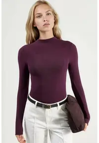 Bluza dama slim fit - Violet/Mov
