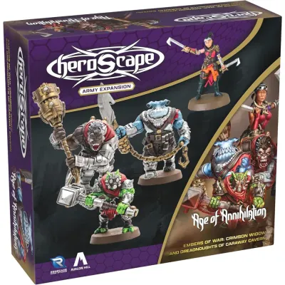 Heroscape - Crimson Widow and Dreadnoughts of Caraway Cavern Army Expansion