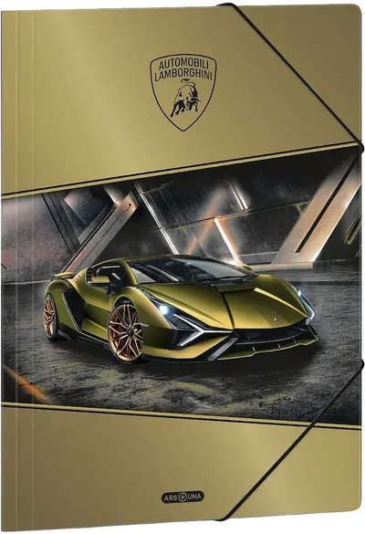 Dosar cu elastic Ars Una Lamborghini - A4, galben