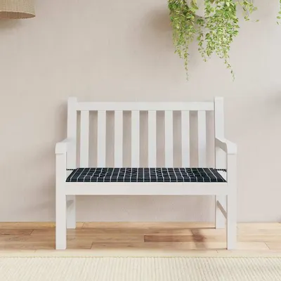 vidaXL Pernă bancă de grădină negru carouri 120x50x3cm textil oxford