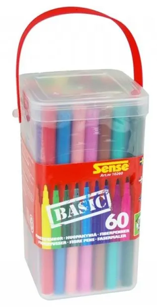 Carioci colorate Sense Basic – 60 bucati