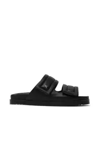 Slapi dama - piele naturala - culoare neagra - model K103