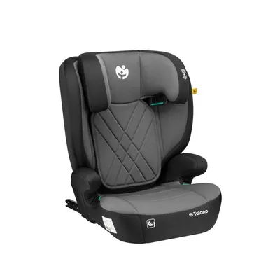 Scaun auto copii cu isofix 2in1 I-Size Tulano Joy 45 Grey 100-150 cm cu spatar detasabil,certificat ECE R129,tetiera reglabila 14 pozitii, sistem protectie impact lateral SIP,2 parasolare auto incluse