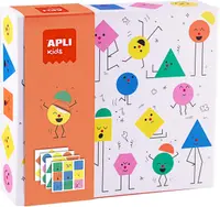 Joc pentru copii cu stickere Apli Kids - Emoții cu forme geometrice