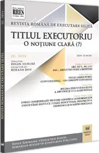 Revista romana de executare silita Nr.1 din 2024
