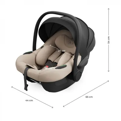 Scoica auto Kinderkraft I-Lite Beige, 40-87 cm, I-size, SPS, tetiera reglabila
