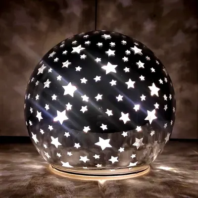 Decorațiune Edelman - Glob argintiu mic, cu leduri
