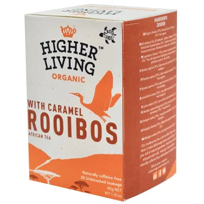 Ceai rooibos cu caramel bio 20dz 40g Higher Living
