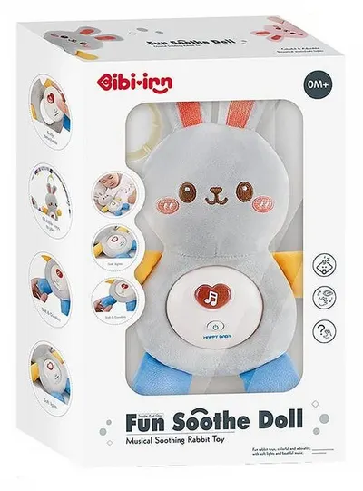 Păpușă muzicală liniștitoare Chipolino - epuraș, gri deschis