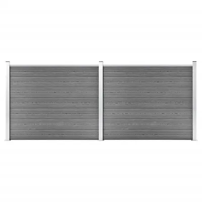Gossi set panouri gard, 353x146 cm, gri, wpc