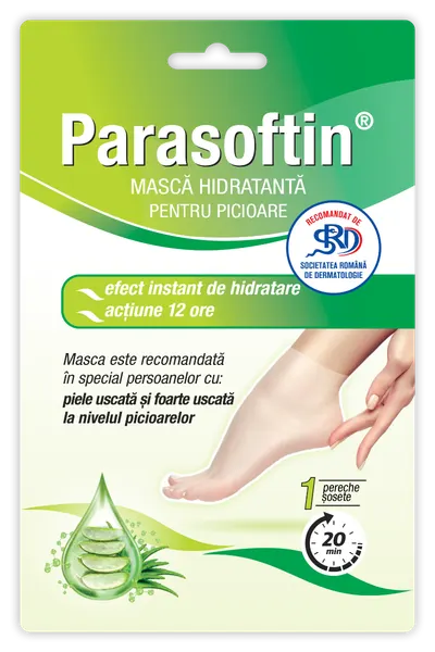 Masca hidratanta pentru picioare Parasoftin, 1 pereche, Zdrovit