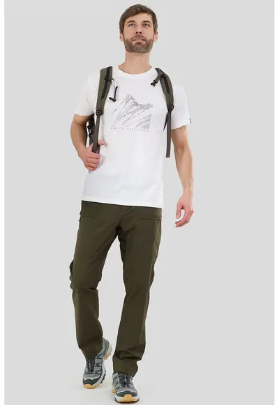 Pantaloni cu talie ajustabila - pentru trekking Elkford - Kaki inchis