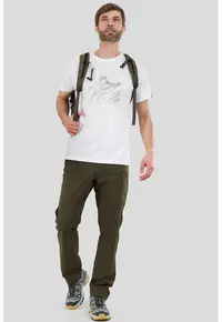 Pantaloni cu talie ajustabila - pentru trekking Elkford - Kaki inchis
