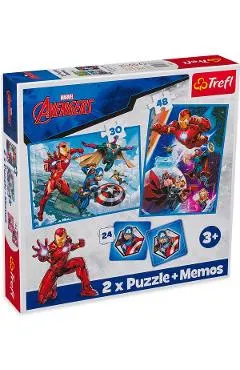 Puzzle 2 in 1 + Memos. Avengers. Eroii in actiune