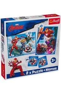 Puzzle 2 in 1 + Memos. Avengers. Eroii in actiune
