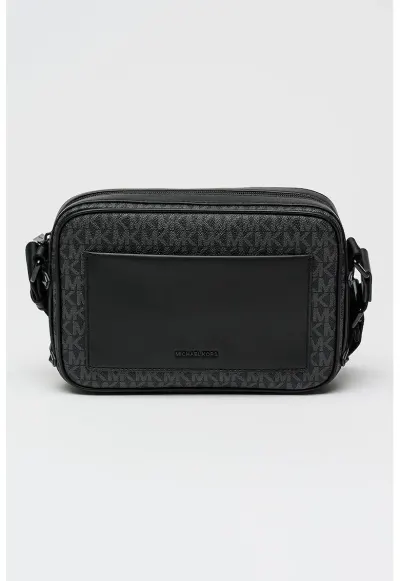Geanta crossbody cu monograma Maeve - Negru/Gri inchis